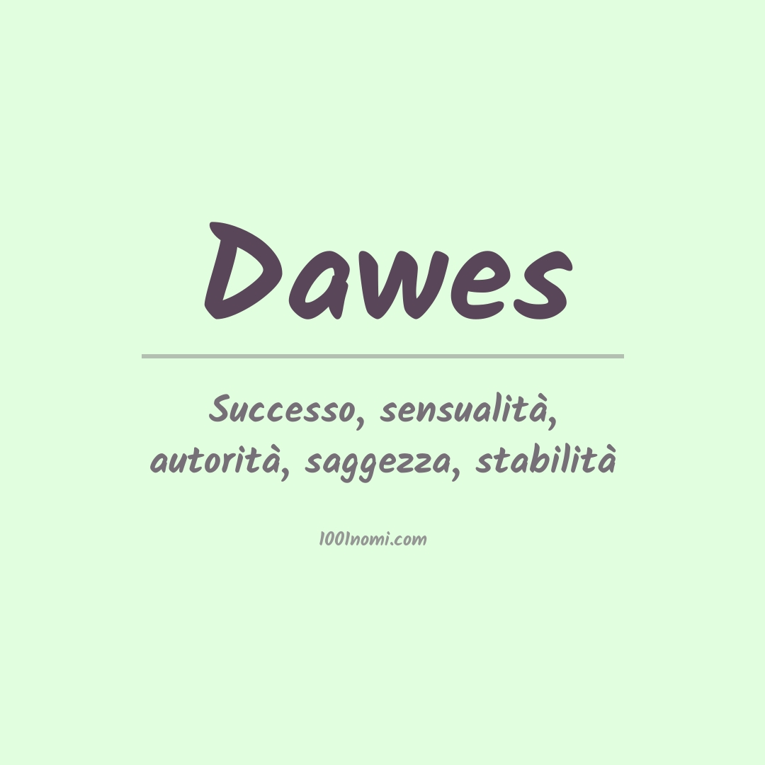 Significato del nome Dawes