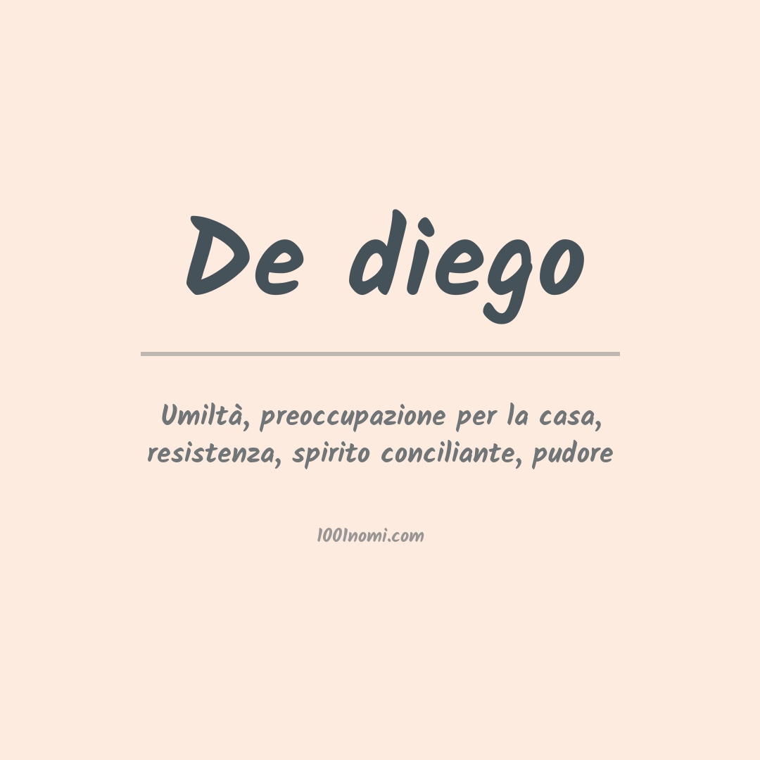 Significato del nome De diego Significato del nome De diego