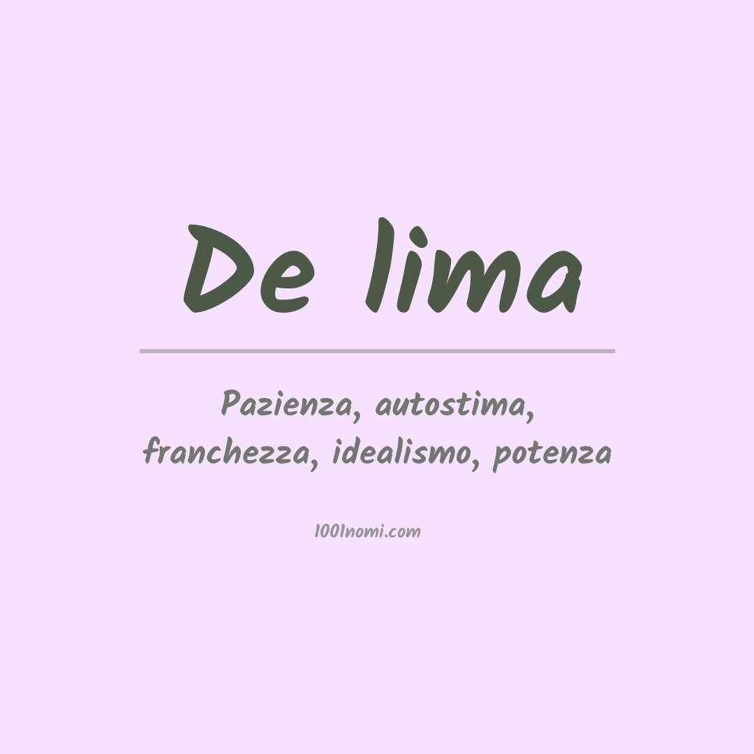 Significato del nome De lima