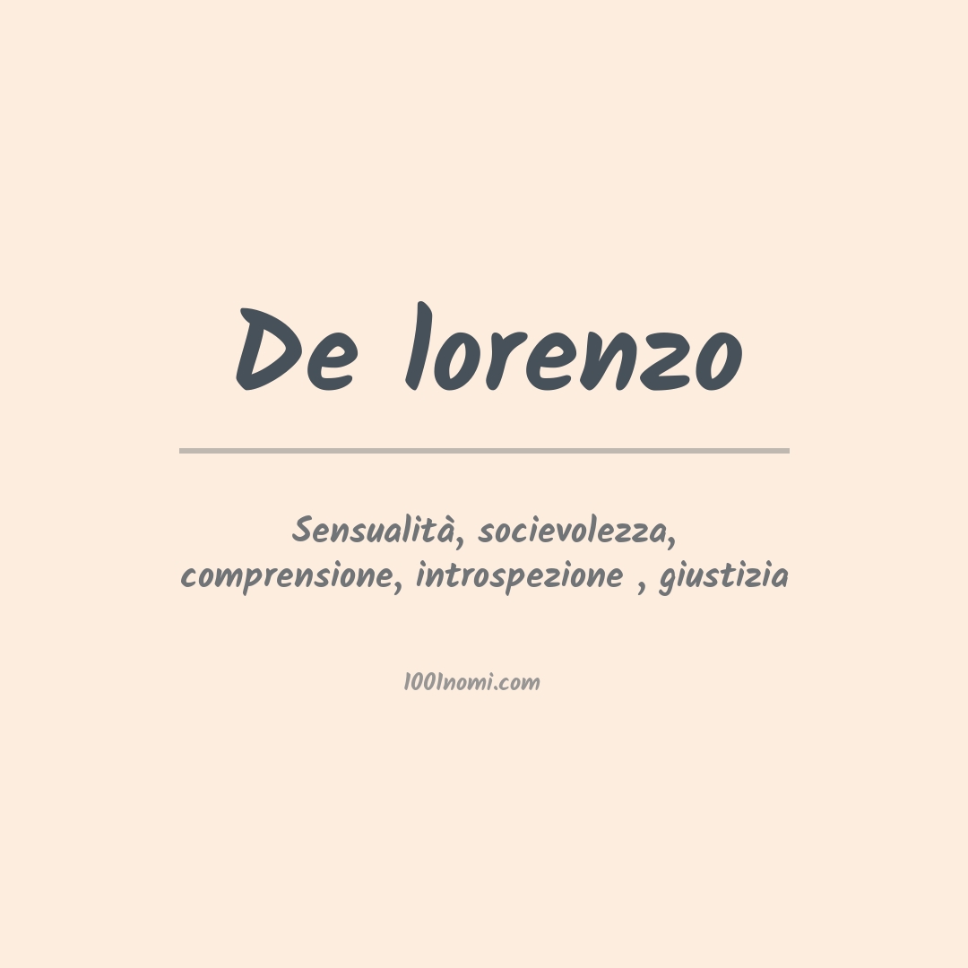 Significato del nome De lorenzo Significato del nome De lorenzo