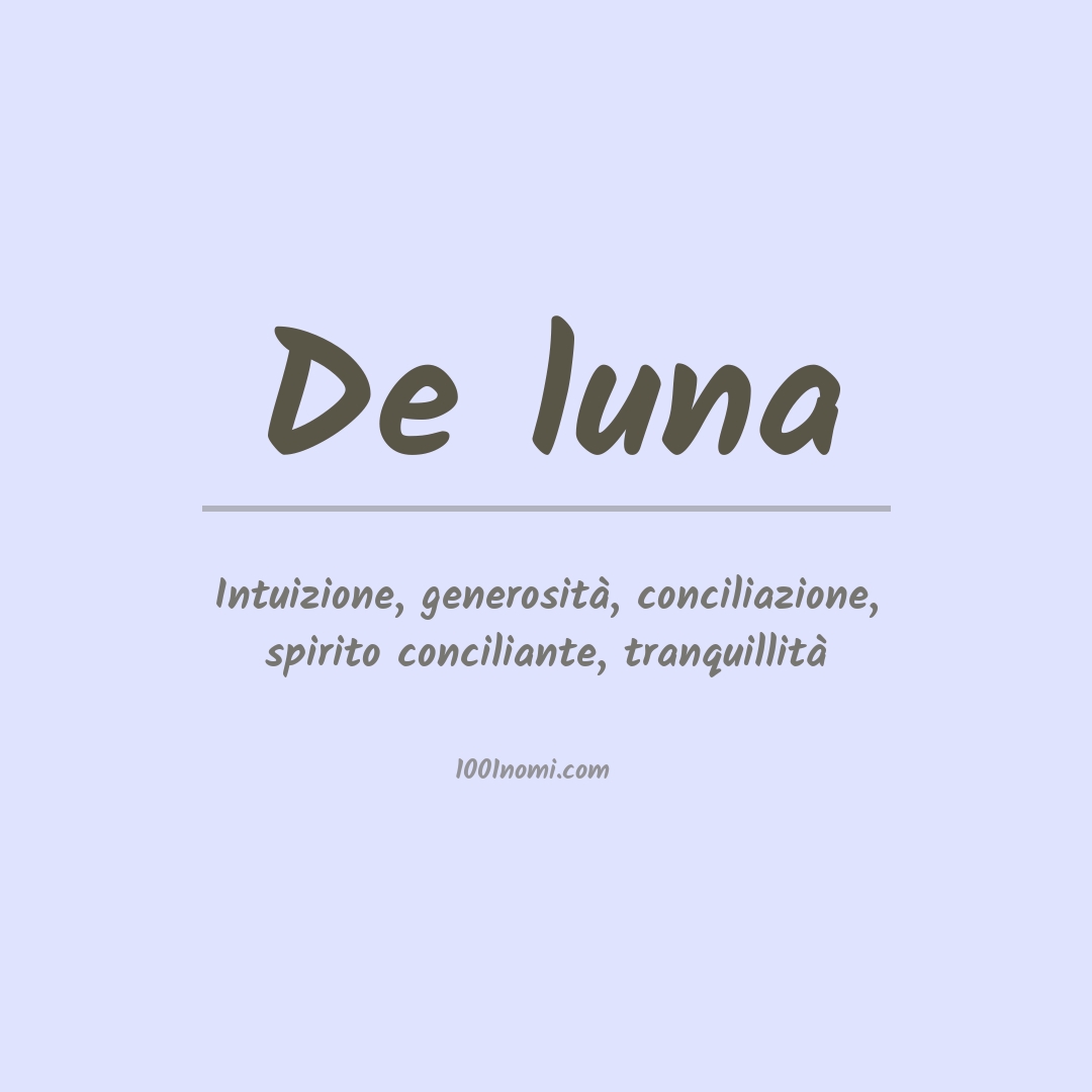 Significato del nome De luna