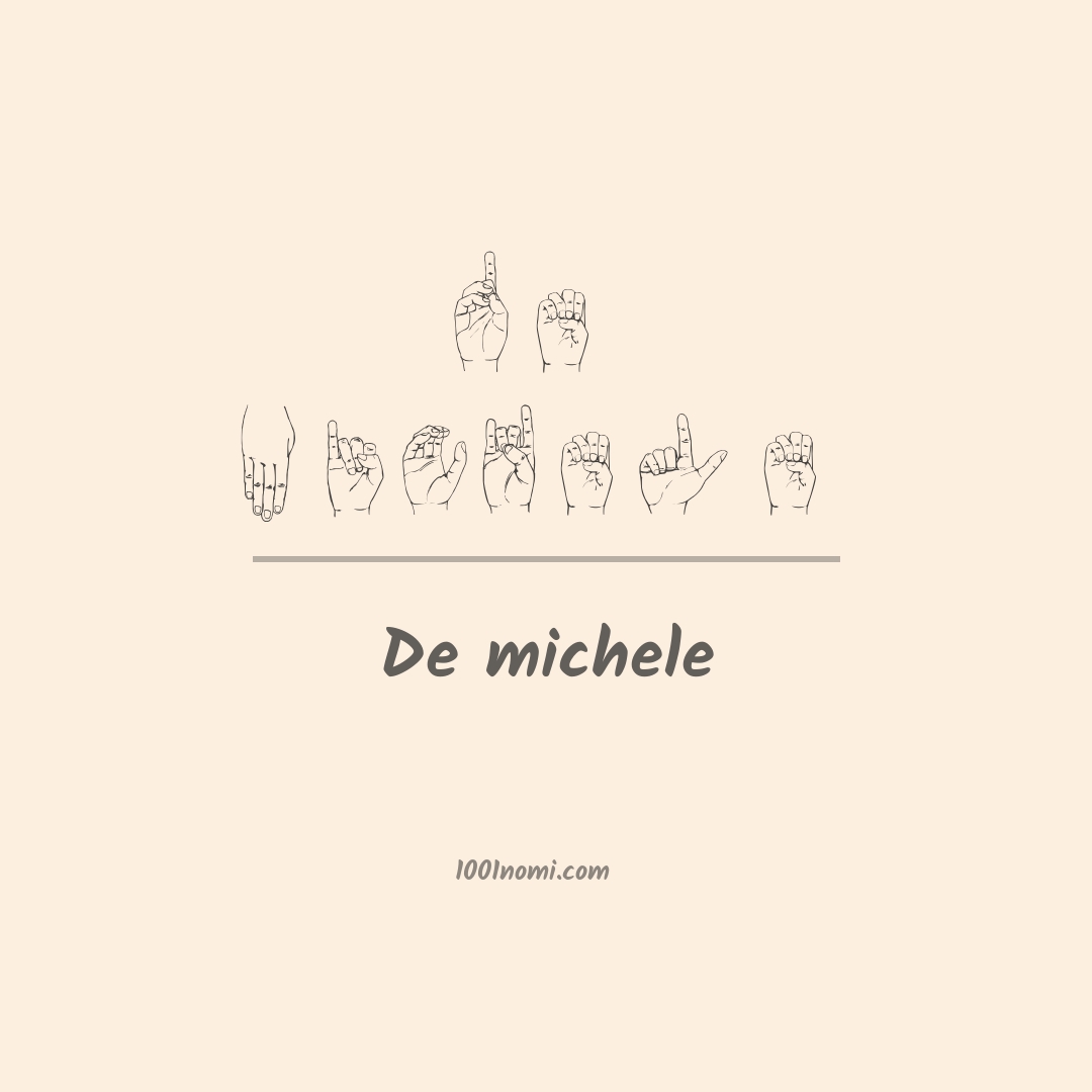 De michele nella lingua dei segni