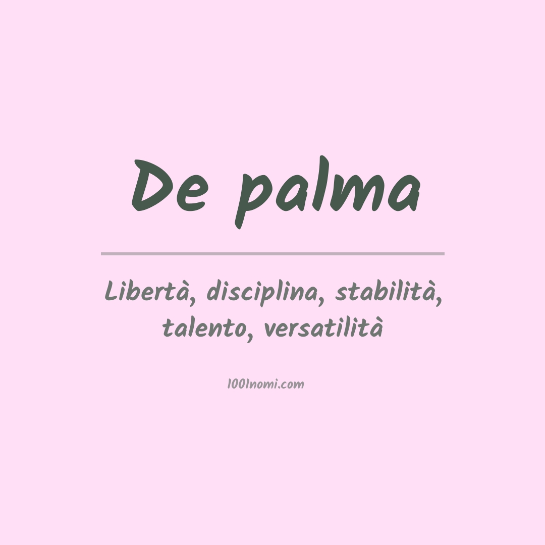 Significato del nome De palma Significato del nome De palma