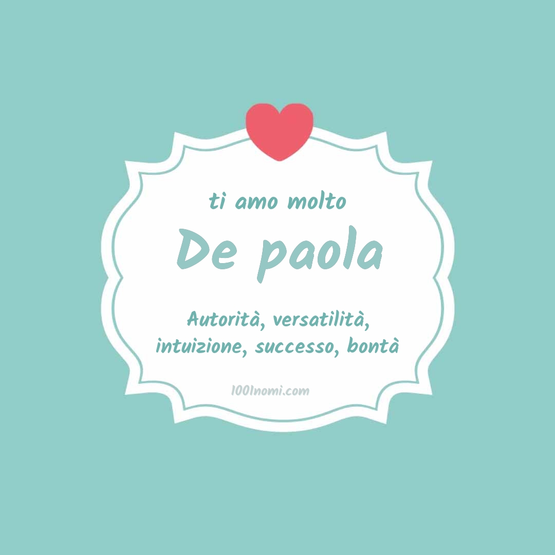 ti amo molto De paola Ti amo molto De paola