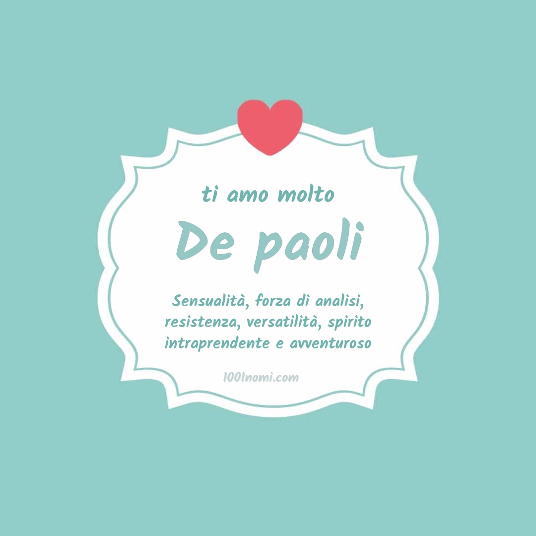 ti amo molto De paoli Ti amo molto De paoli
