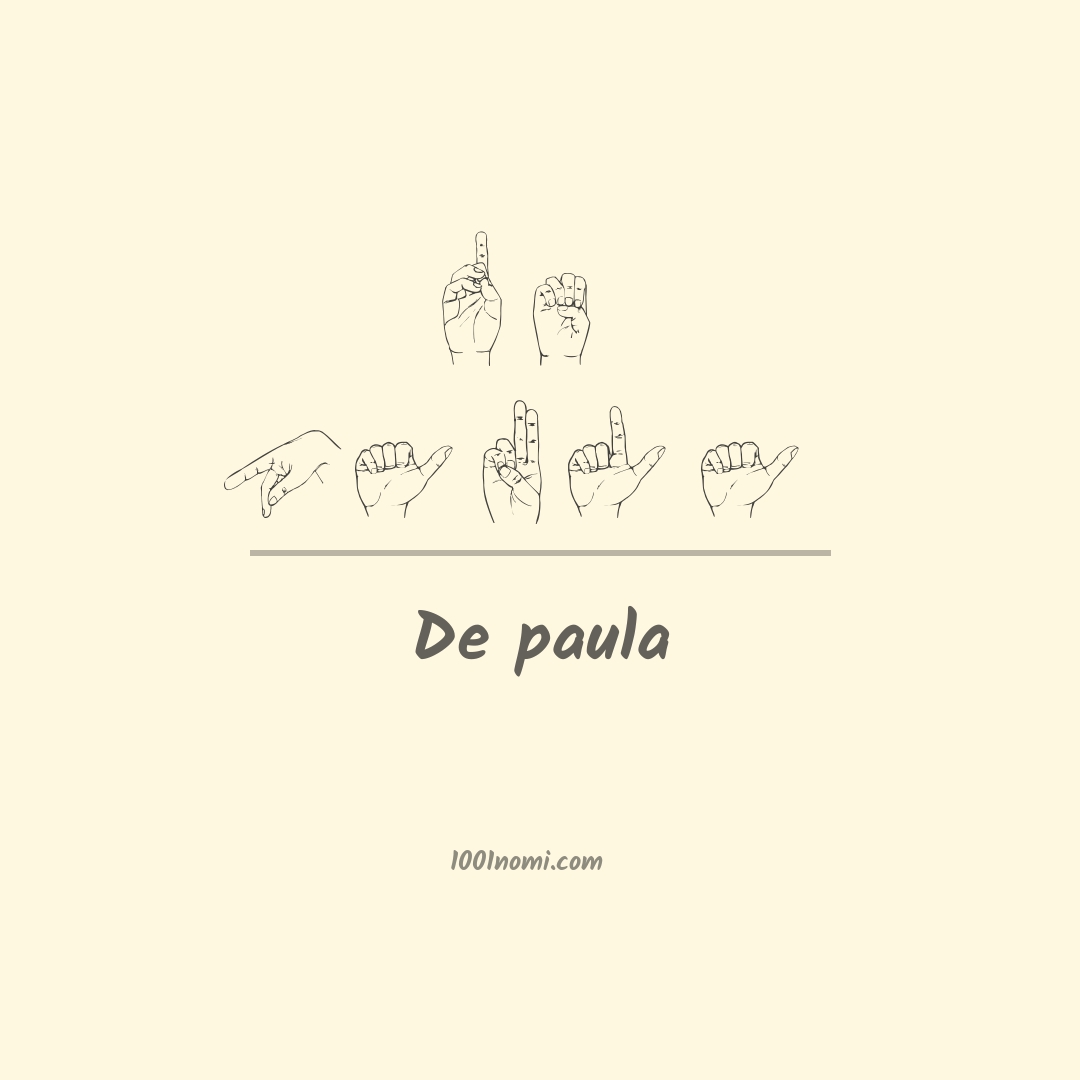 De paula nella lingua dei segni De paula nella lingua dei segni
