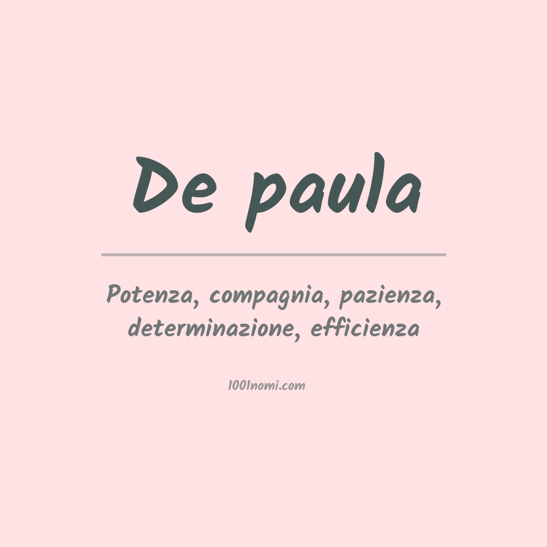 Significato del nome De paula Significato del nome De paula