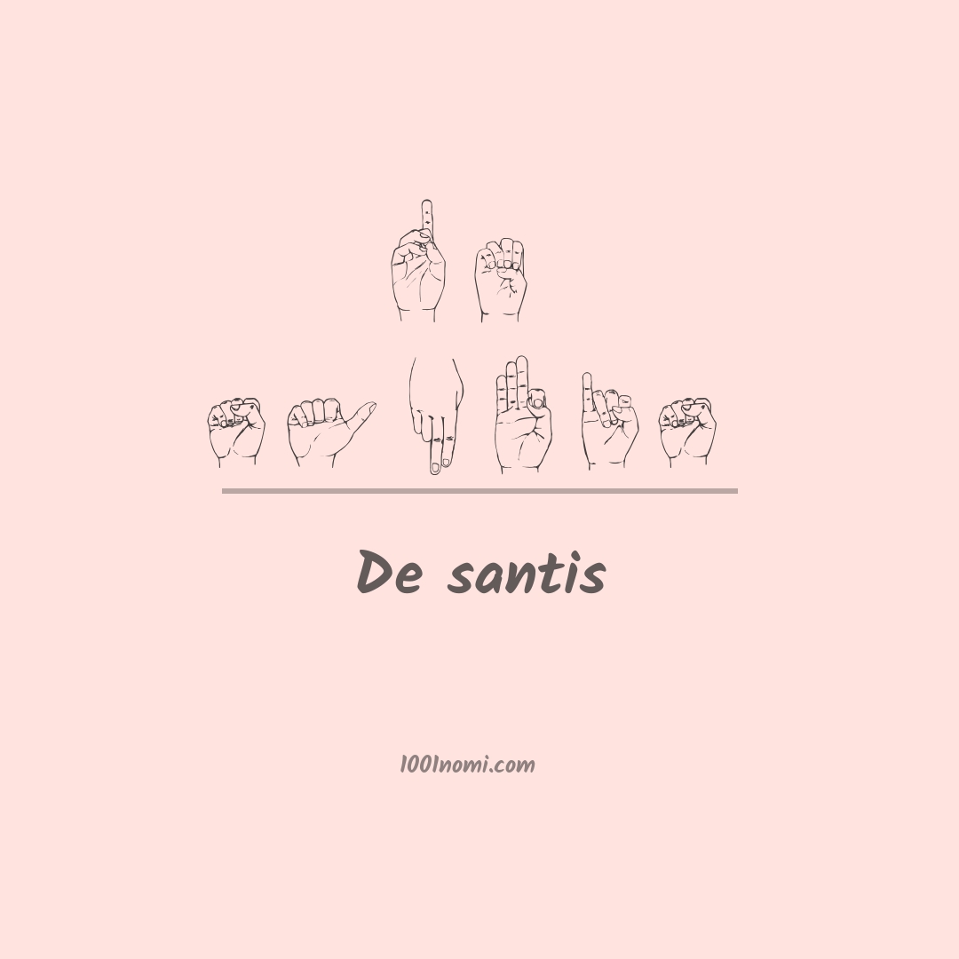 De santis nella lingua dei segni