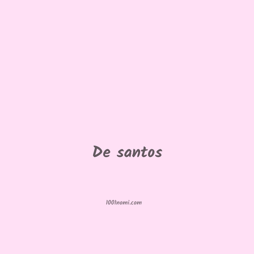 De santos in cinese