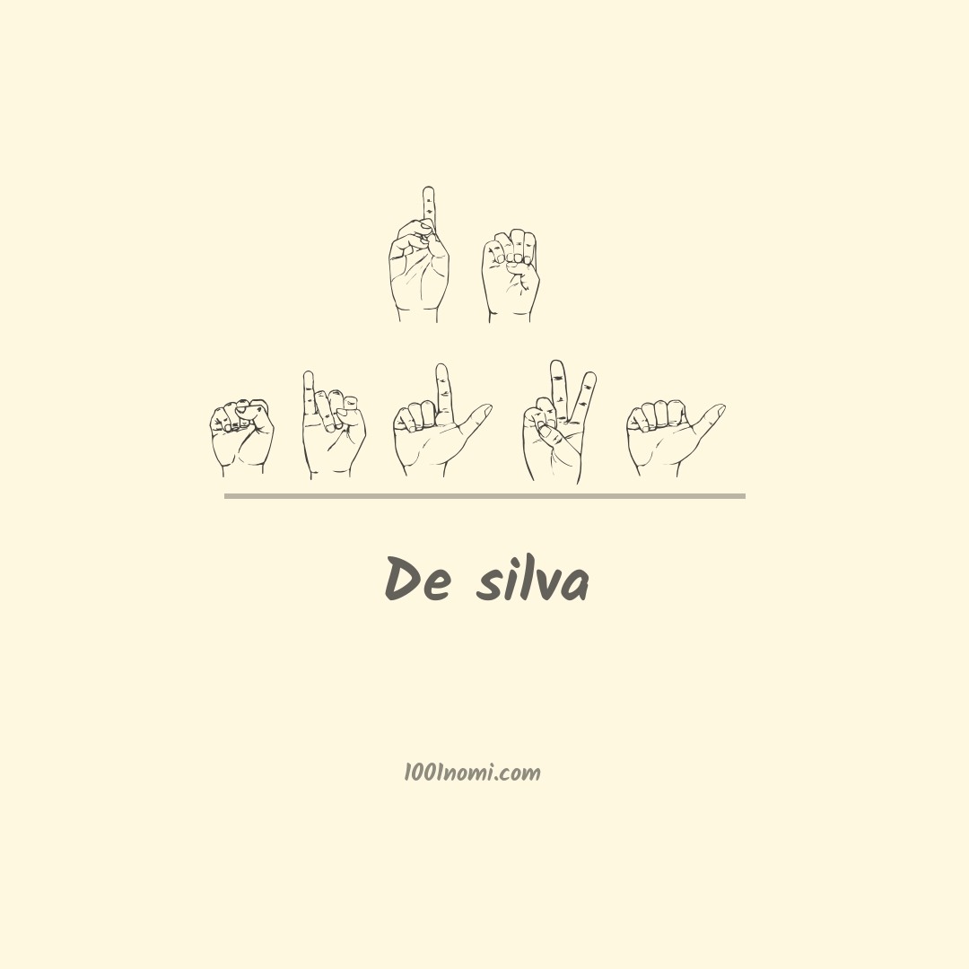 De silva nella lingua dei segni