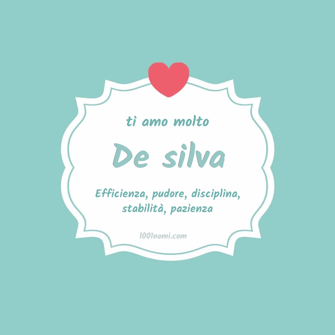 Ti amo molto De silva