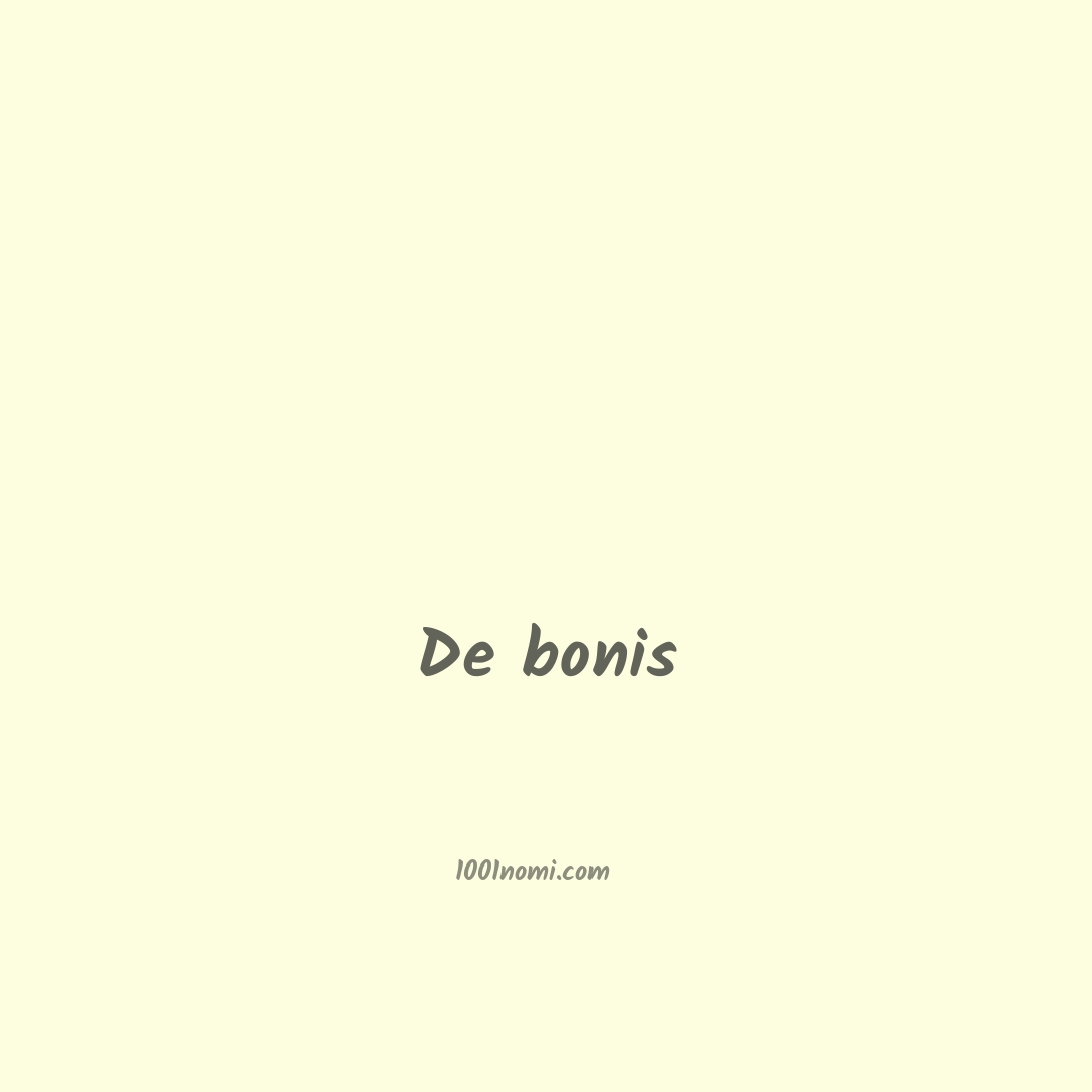 De bonis in cinese De bonis in cinese