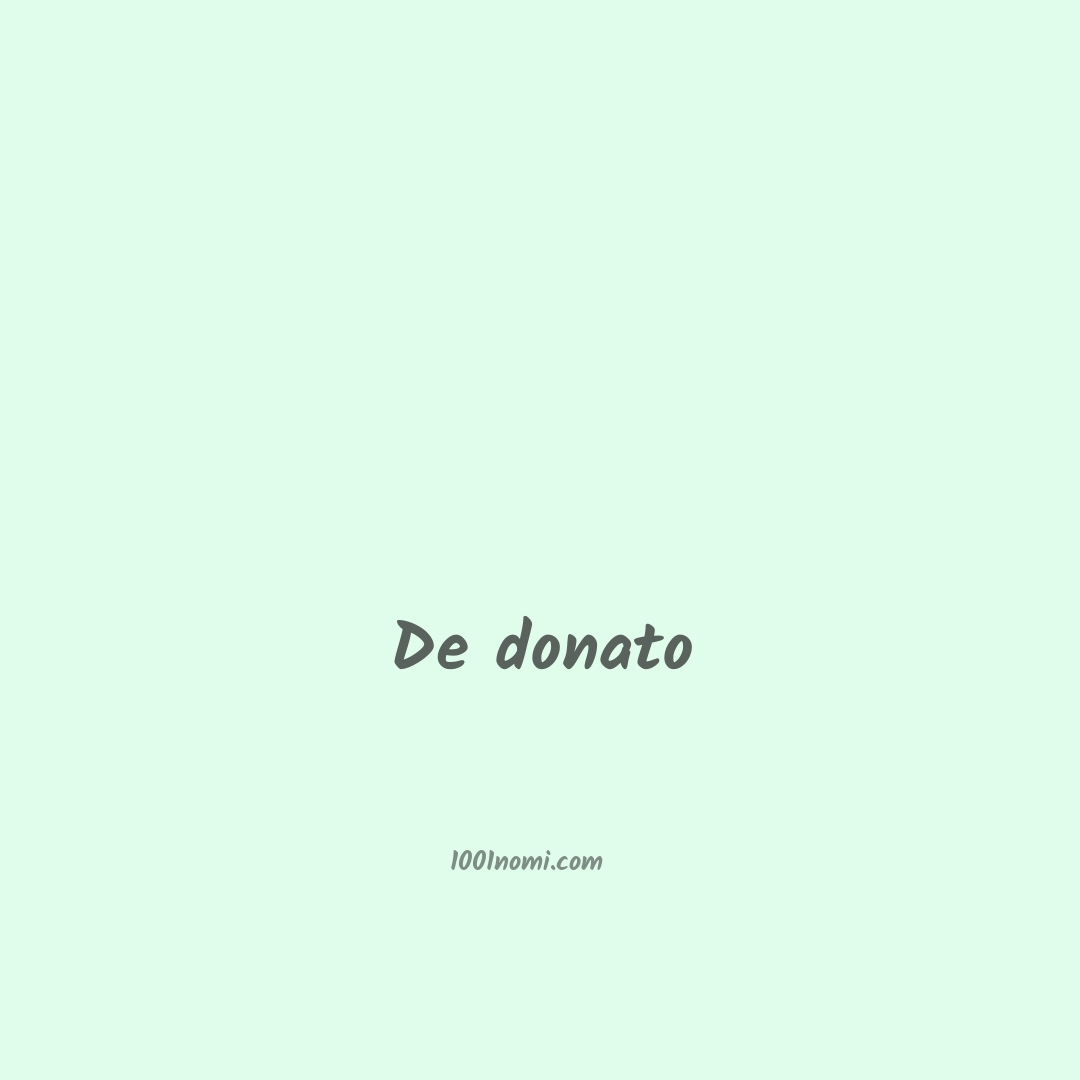 De donato in cinese