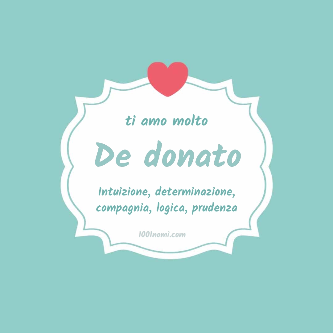 Ti amo molto De donato