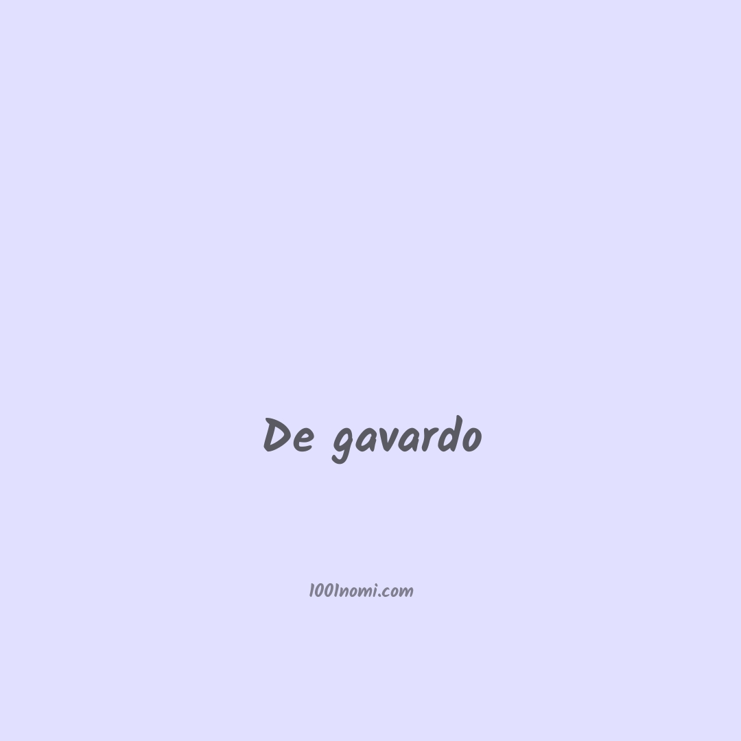 De gavardo in cinese