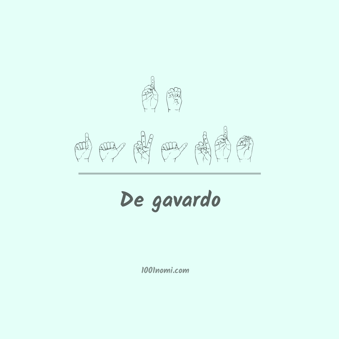 De gavardo nella lingua dei segni