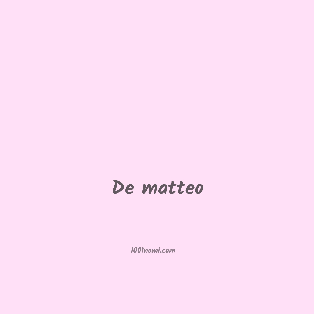 De matteo in cinese