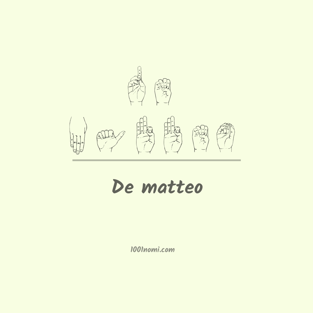 De matteo nella lingua dei segni