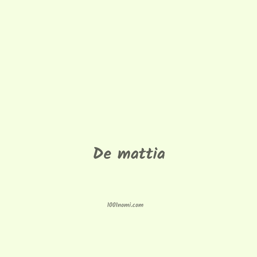 De mattia in cinese De mattia in cinese