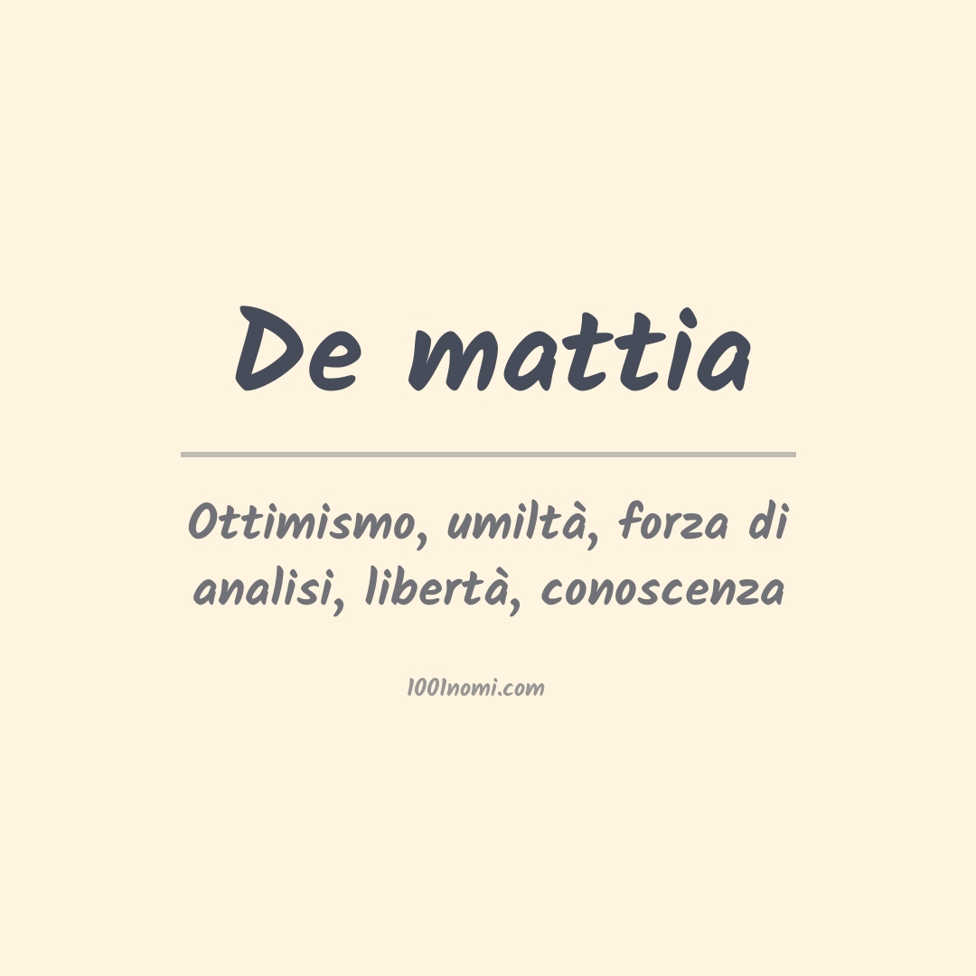 Significato del nome De mattia Significato del nome De mattia