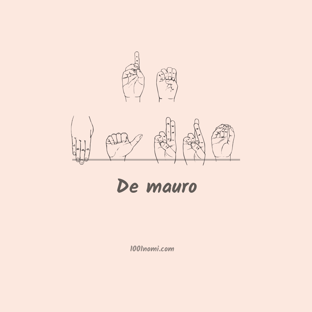 De mauro nella lingua dei segni