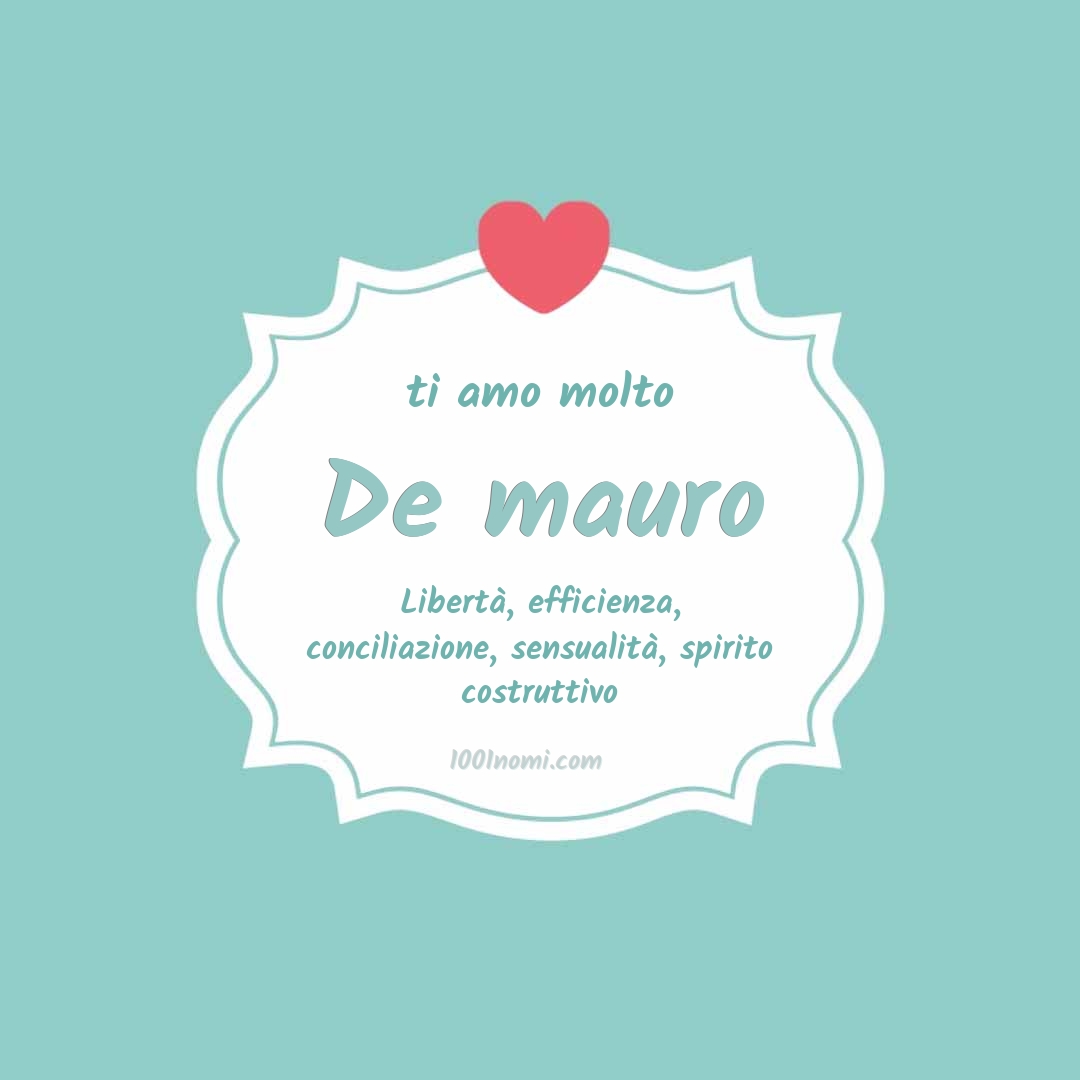 Ti amo molto De mauro