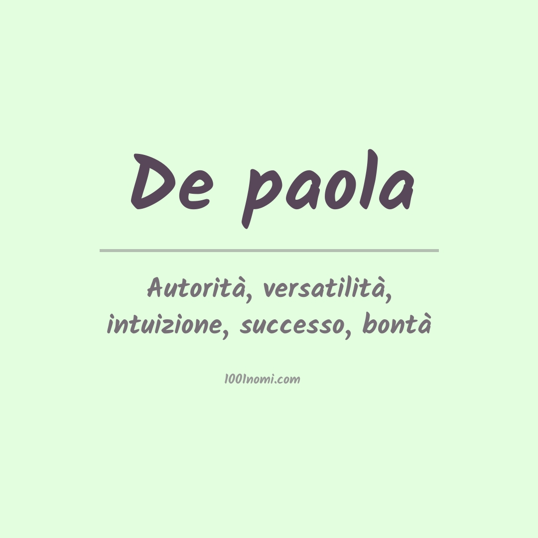Significato del nome De paola Significato del nome De paola