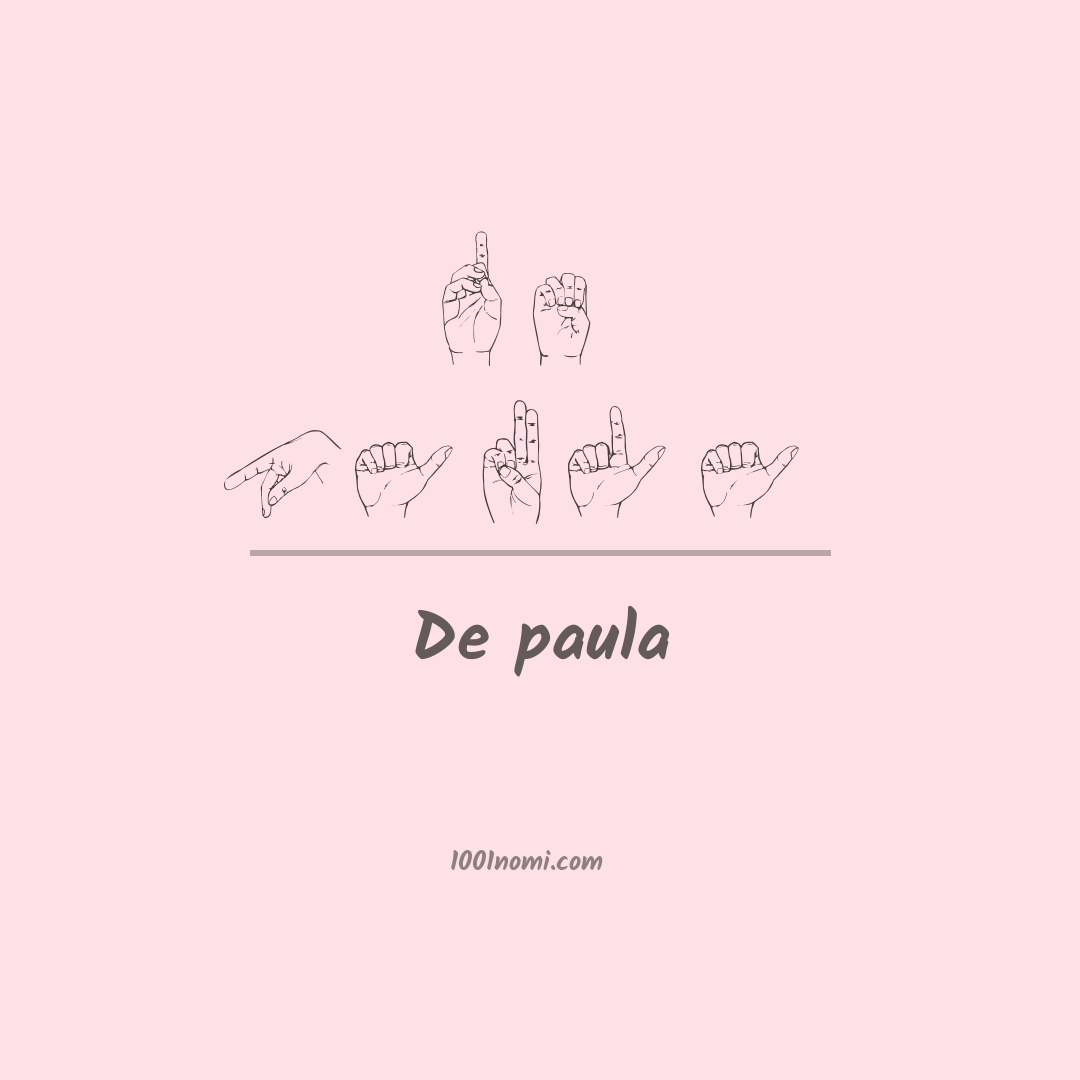 De paula nella lingua dei segni De paula nella lingua dei segni