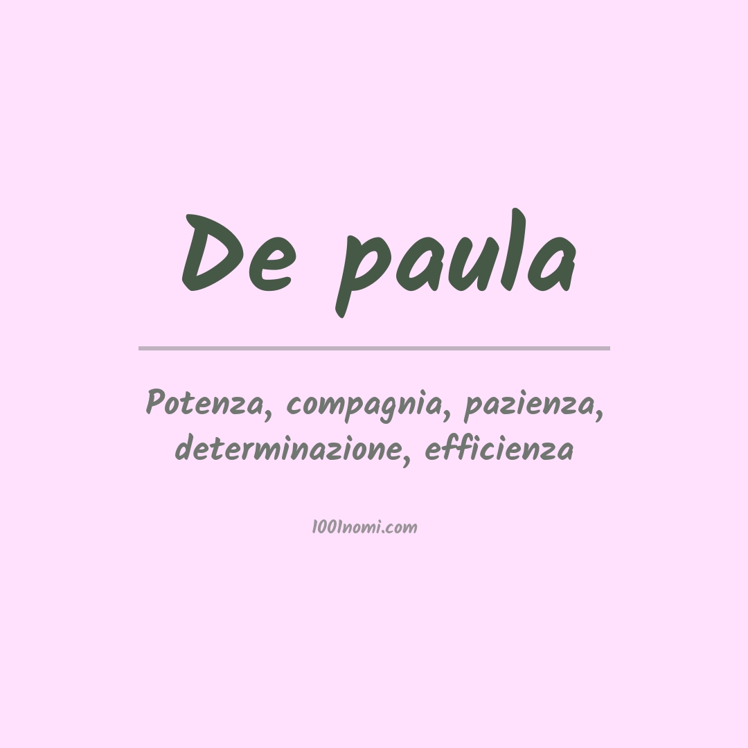 Significato del nome De paula Significato del nome De paula