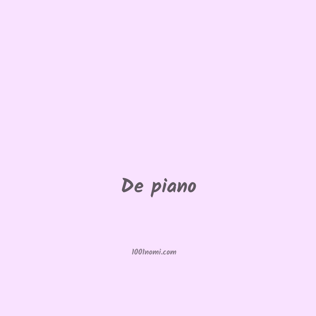 De piano in cinese De piano in cinese