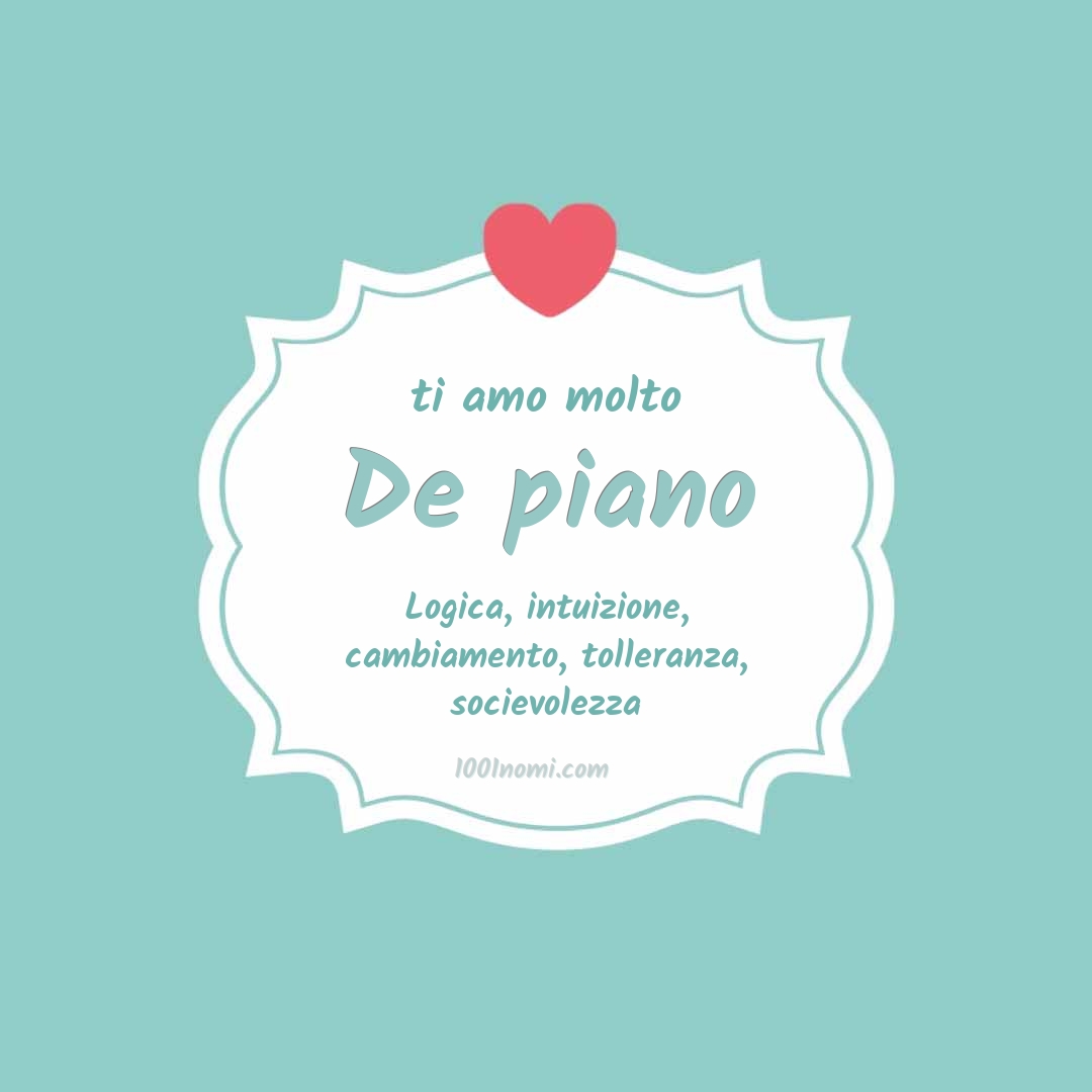 Ti amo molto De piano Ti amo molto De piano