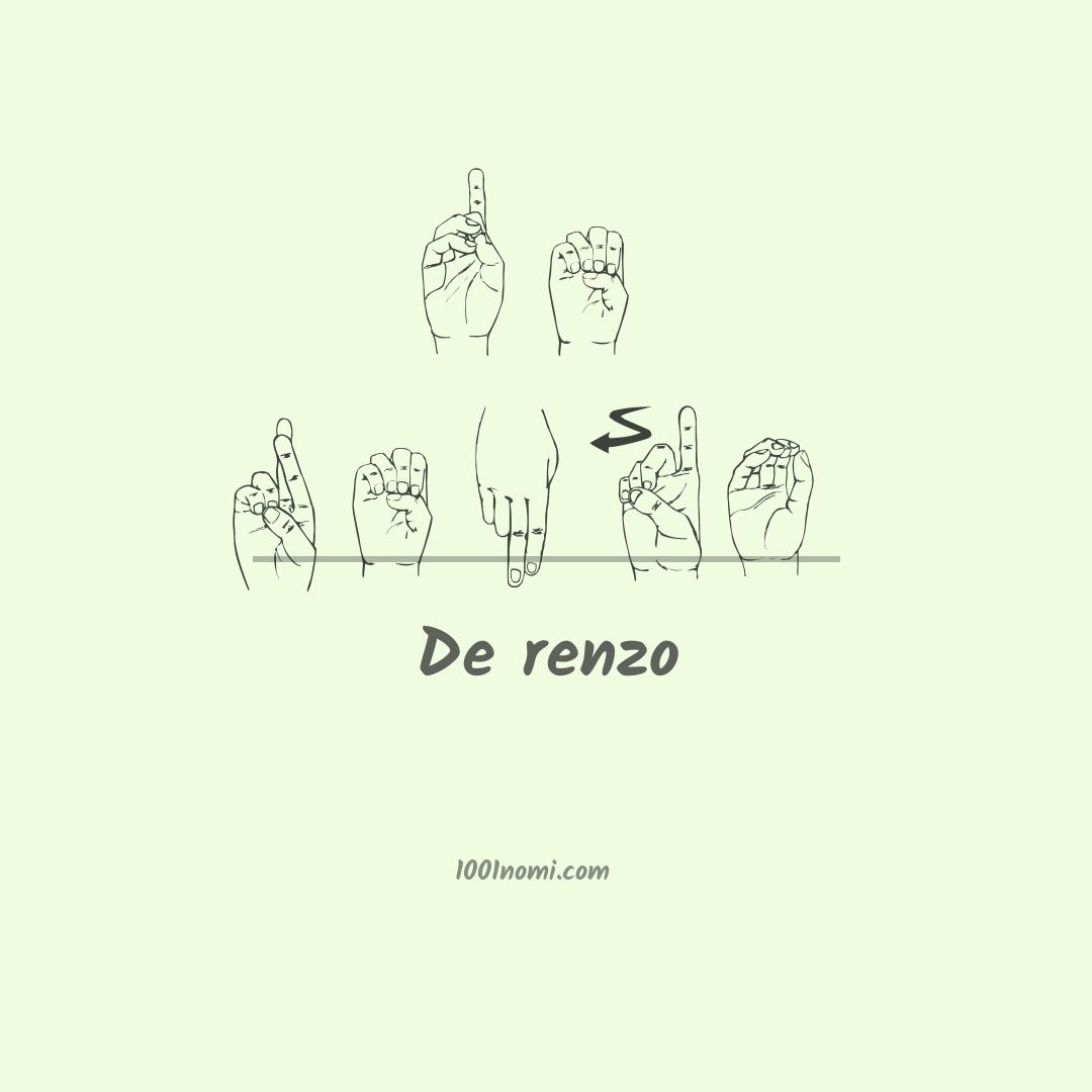 De renzo nella lingua dei segni De renzo nella lingua dei segni