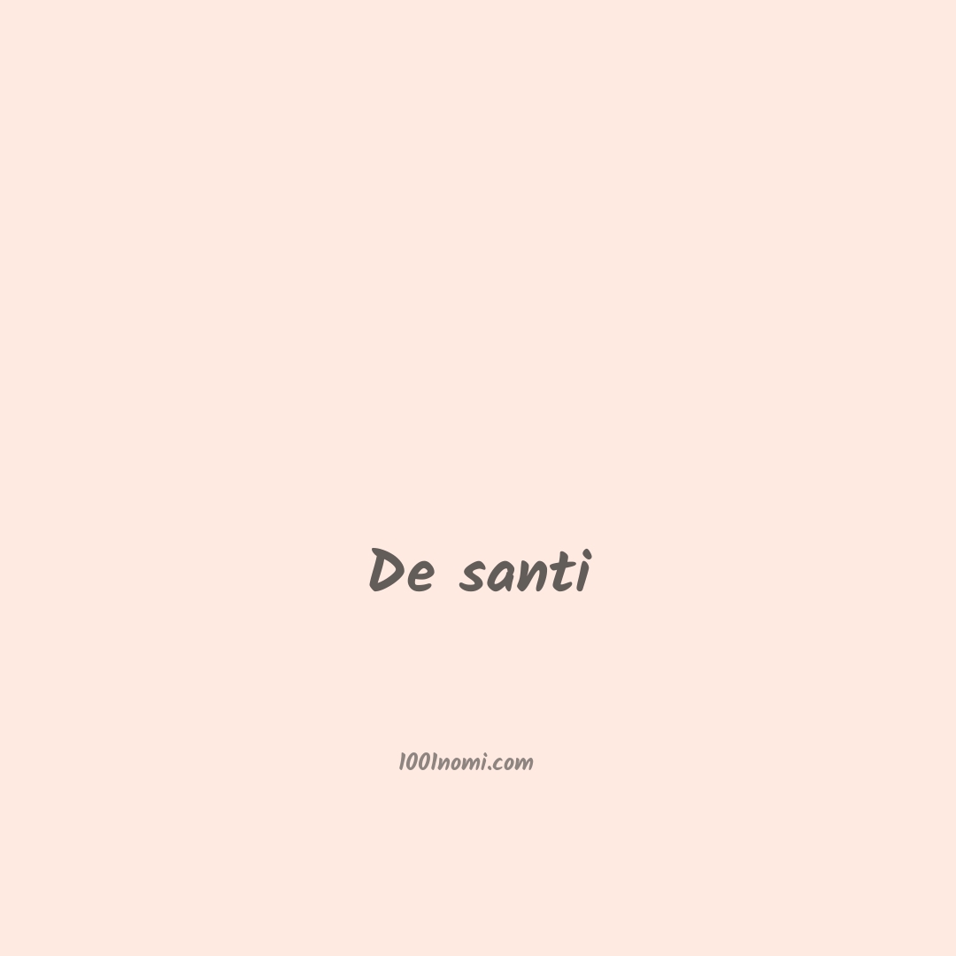 De santi in cinese
