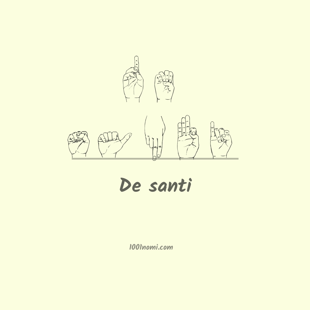 De santi nella lingua dei segni