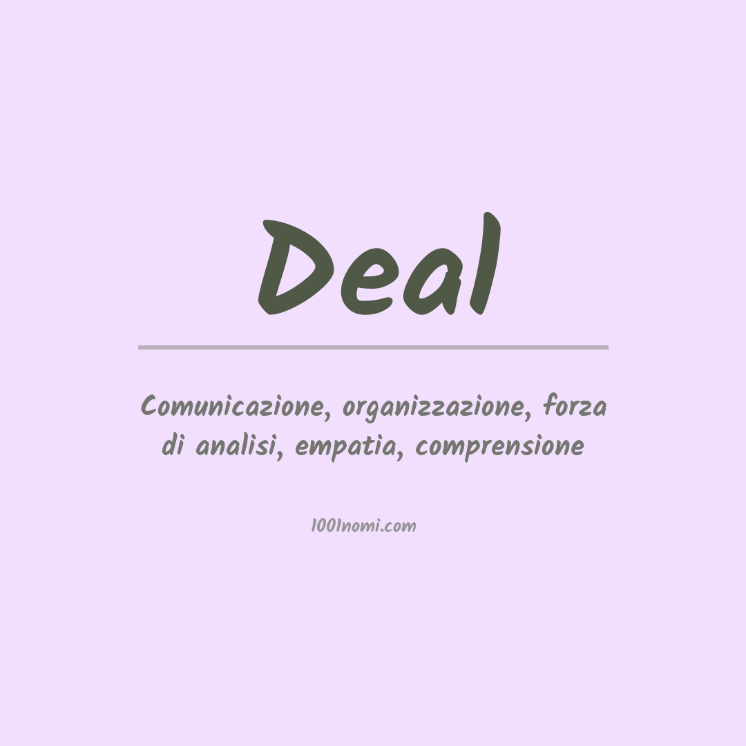 Significato del nome Deal