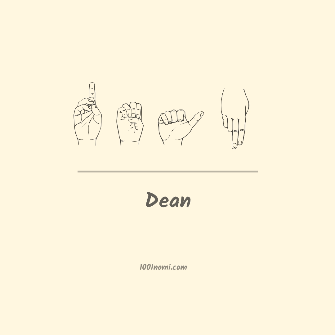 Dean nella lingua dei segni