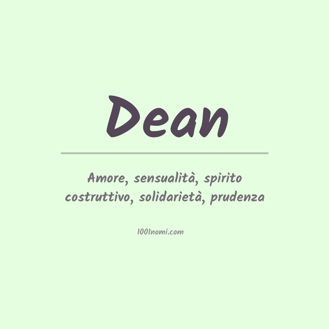 Significato del nome Dean
