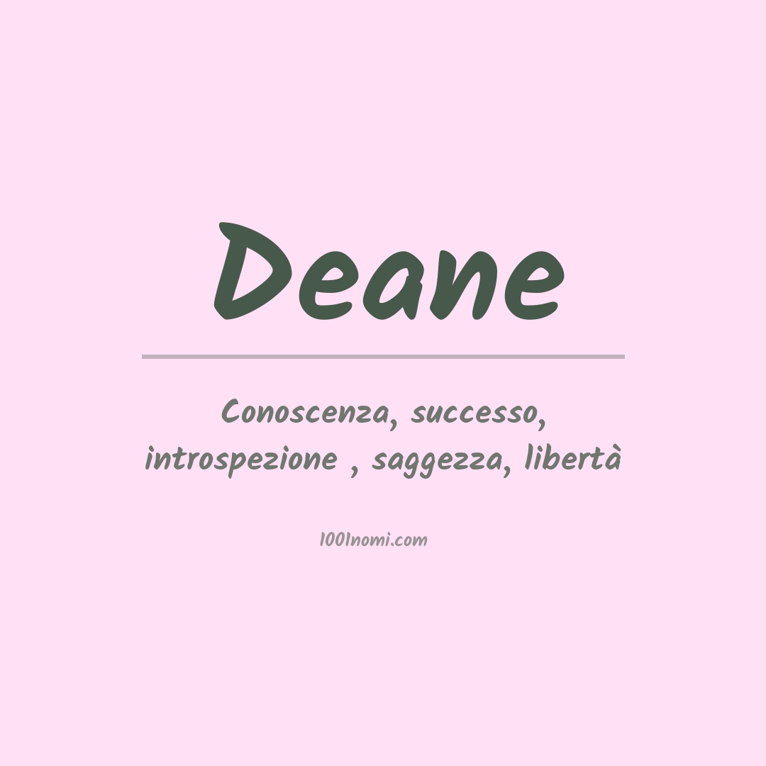 Significato del nome Deane