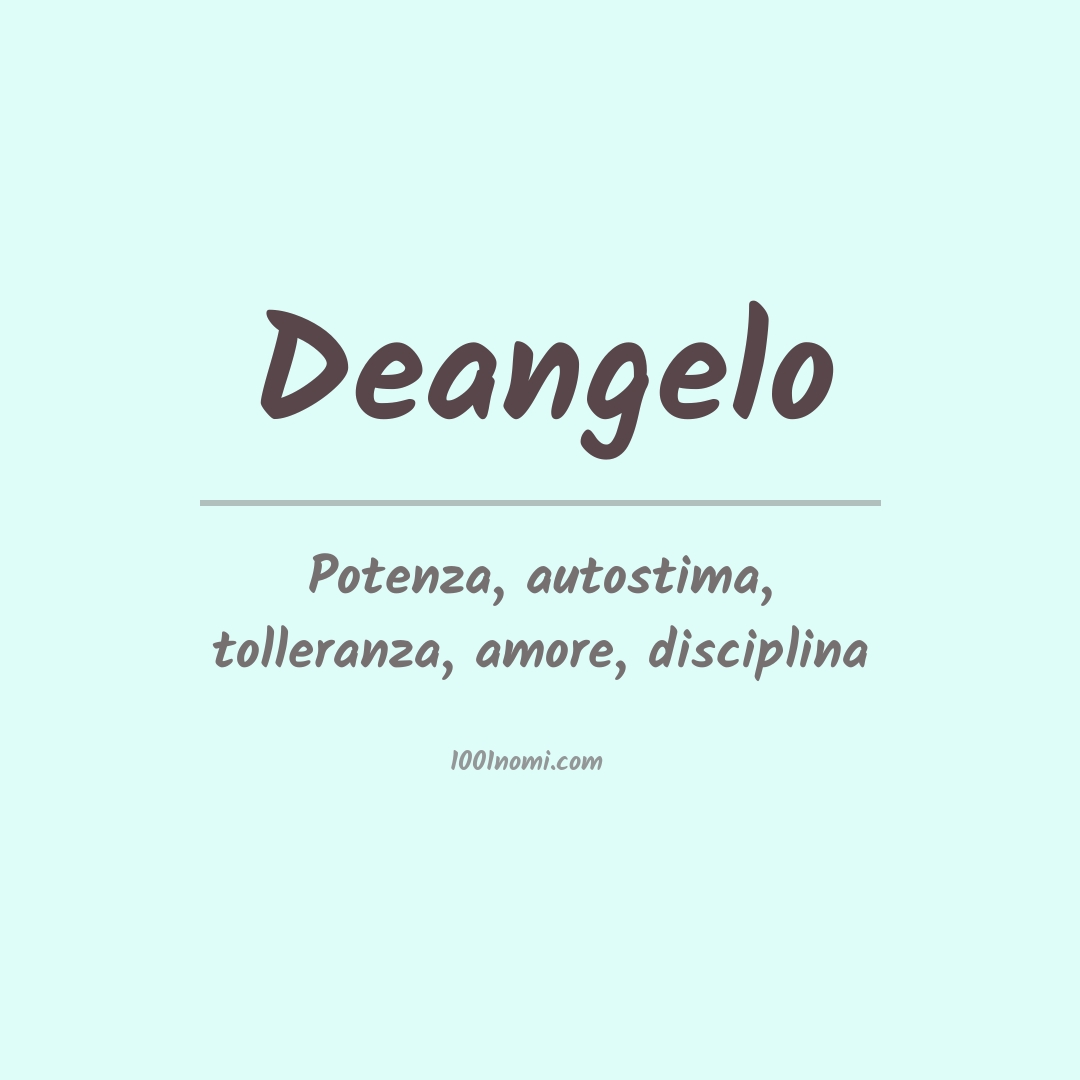 Significato del nome Deangelo Significato del nome Deangelo