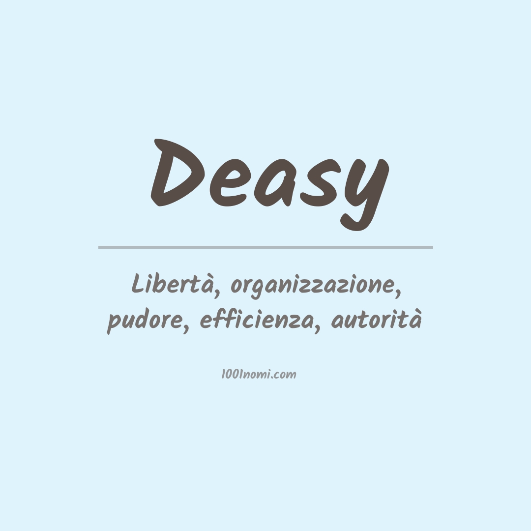 Significato del nome Deasy