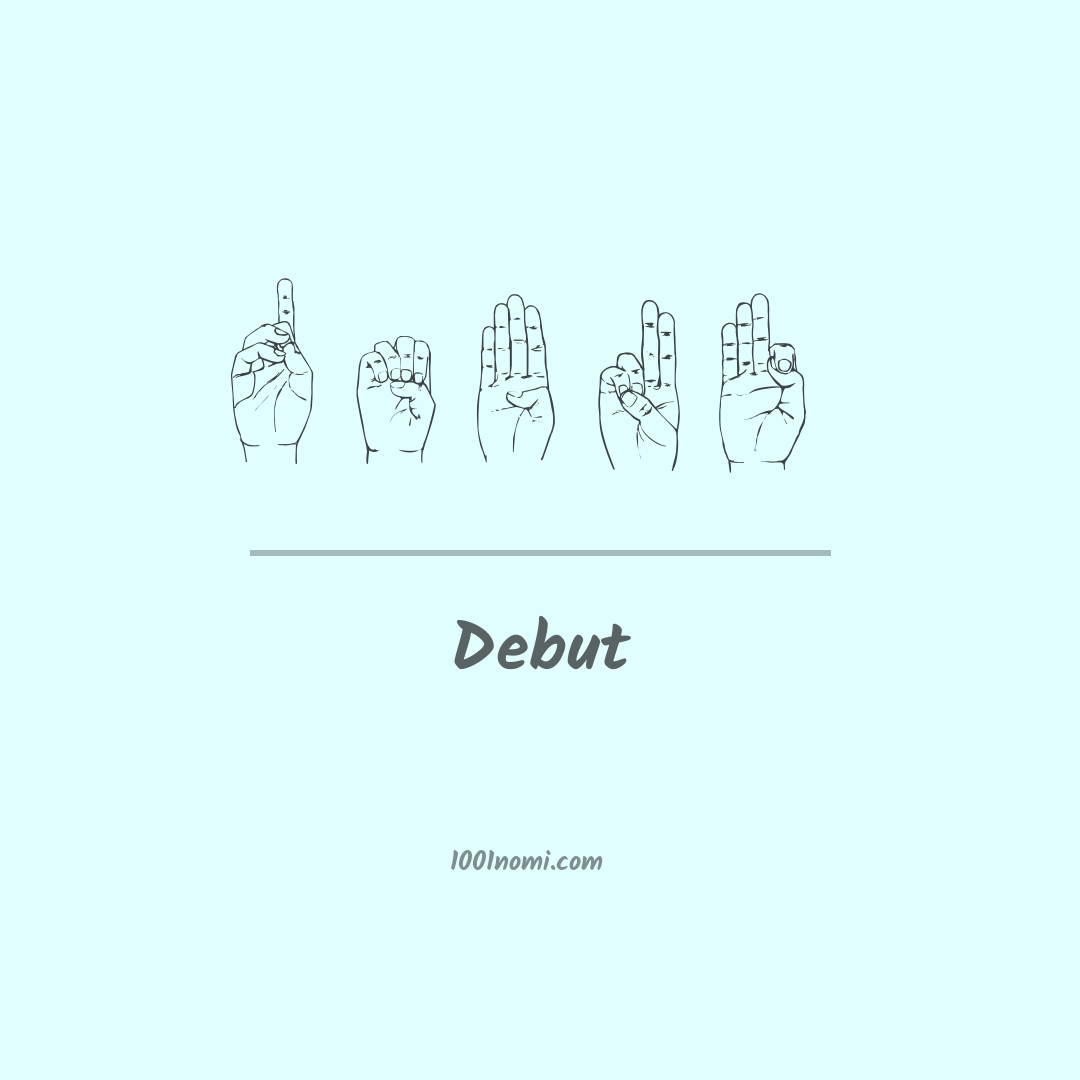 Debut nella lingua dei segni