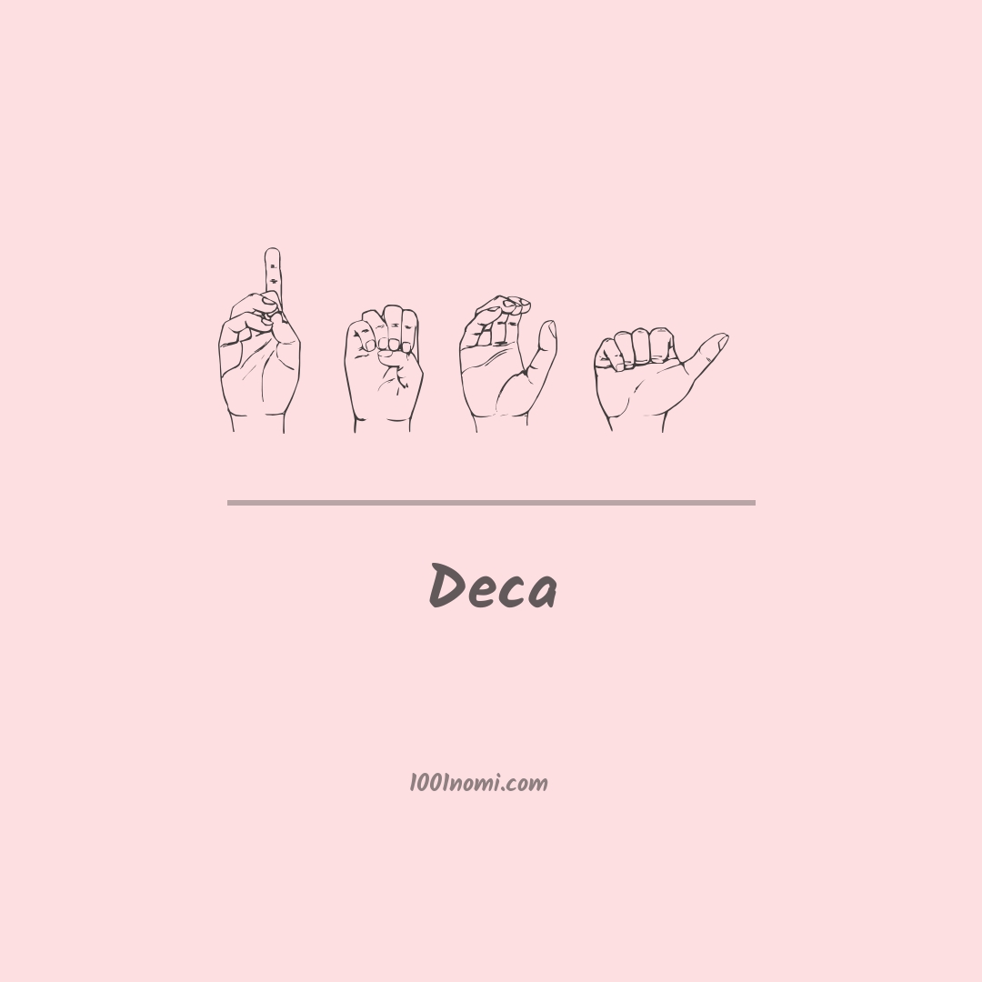 Deca nella lingua dei segni Deca nella lingua dei segni