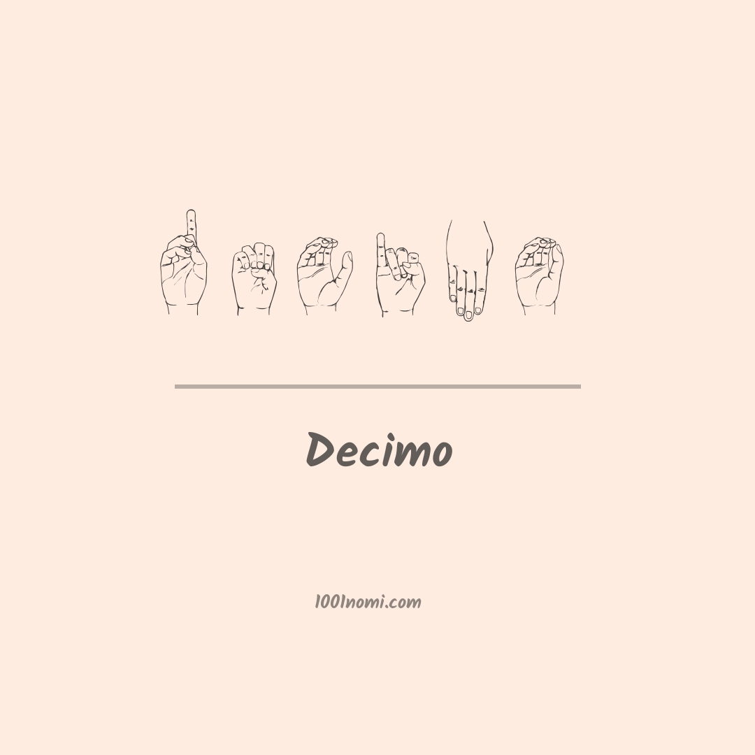 Decimo nella lingua dei segni