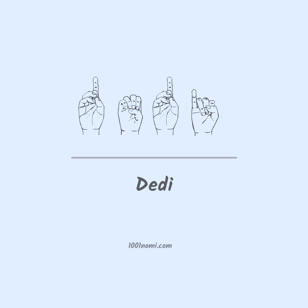 Dedi nella lingua dei segni