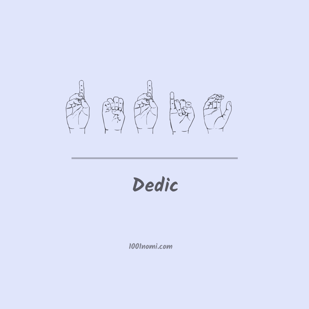 Dedic nella lingua dei segni