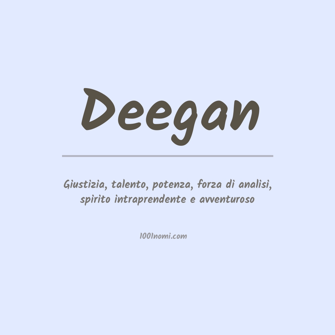 Significato del nome Deegan