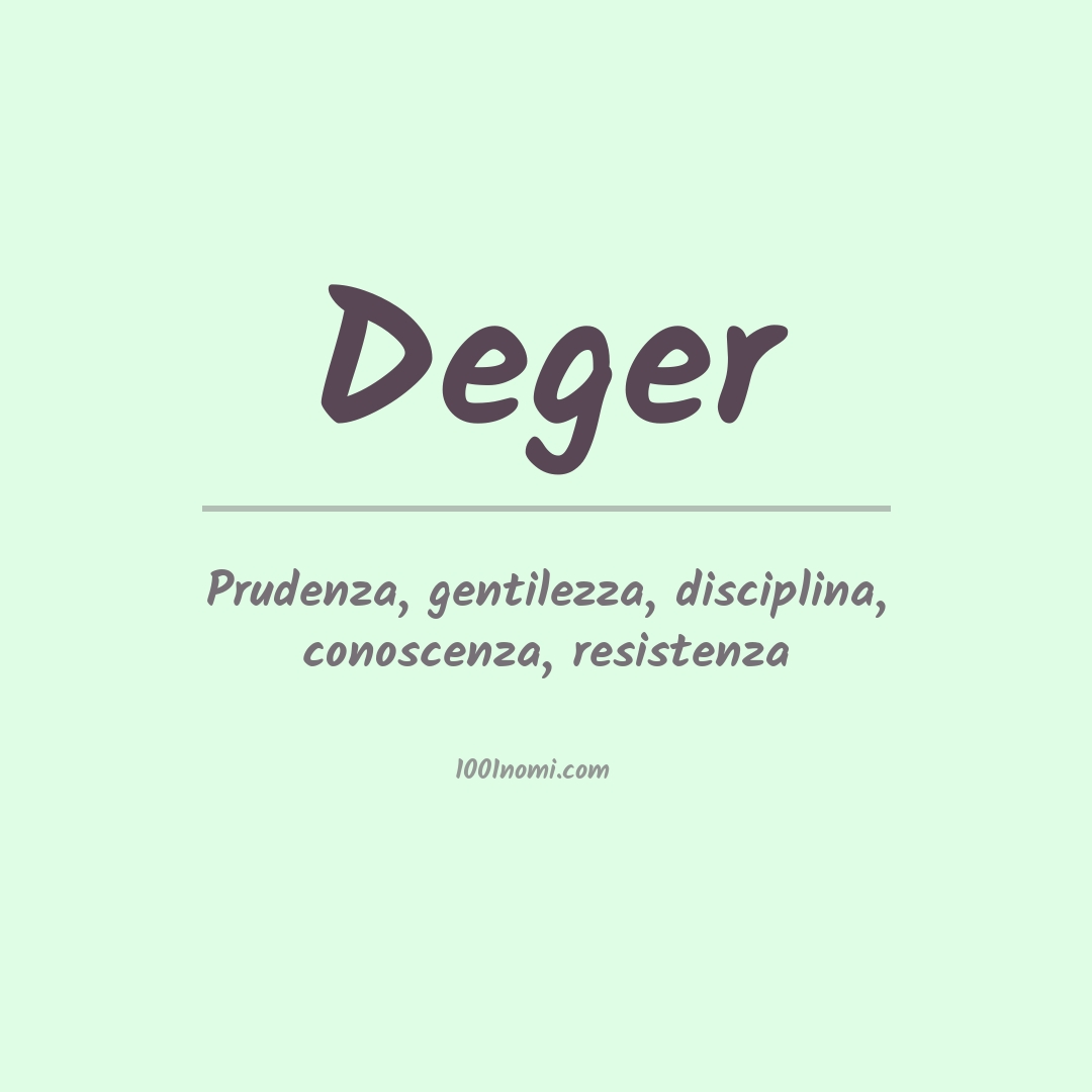 Significato del nome Deger