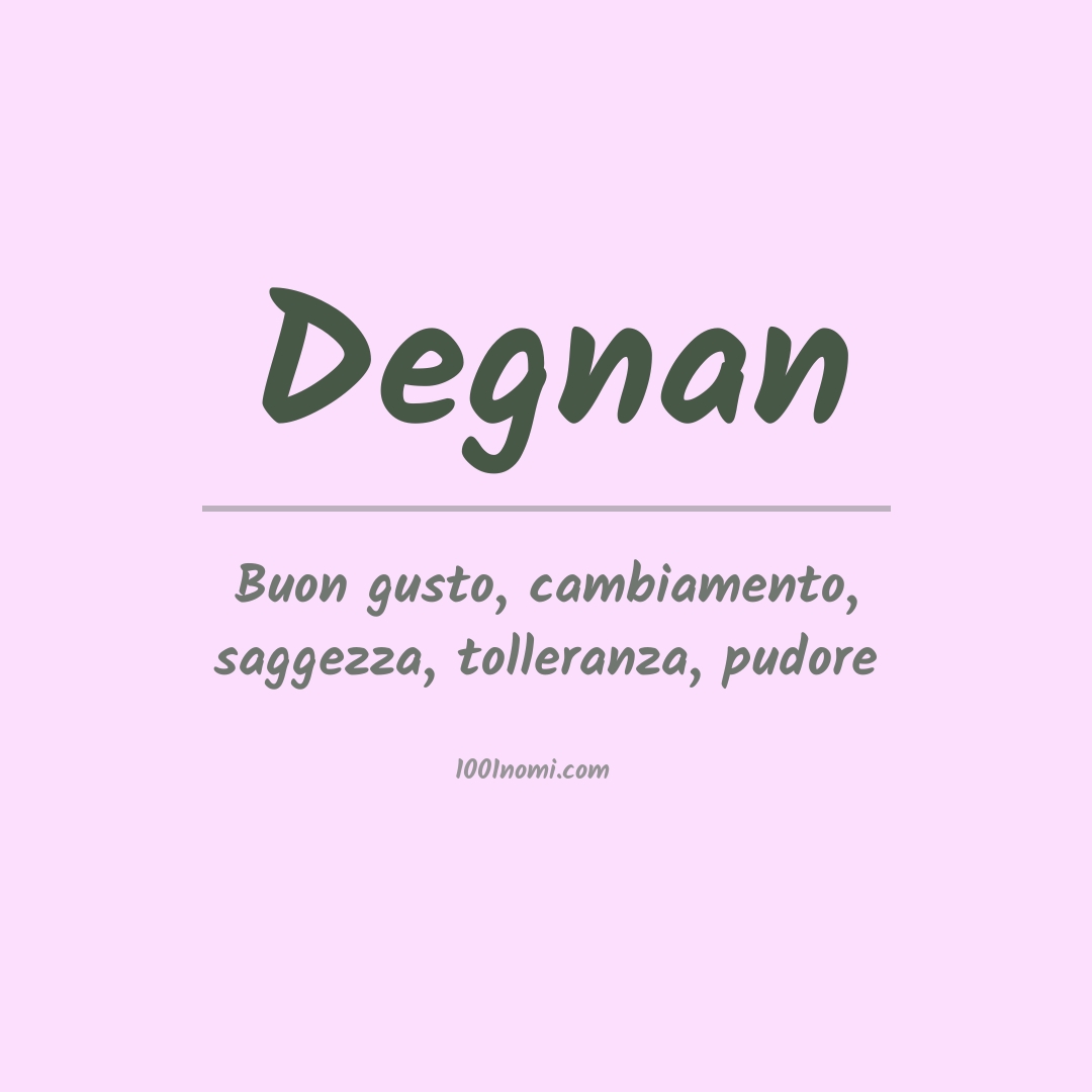 Significato del nome Degnan