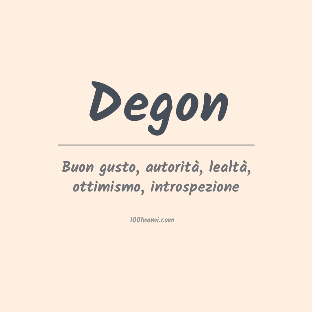 Significato del nome Degon