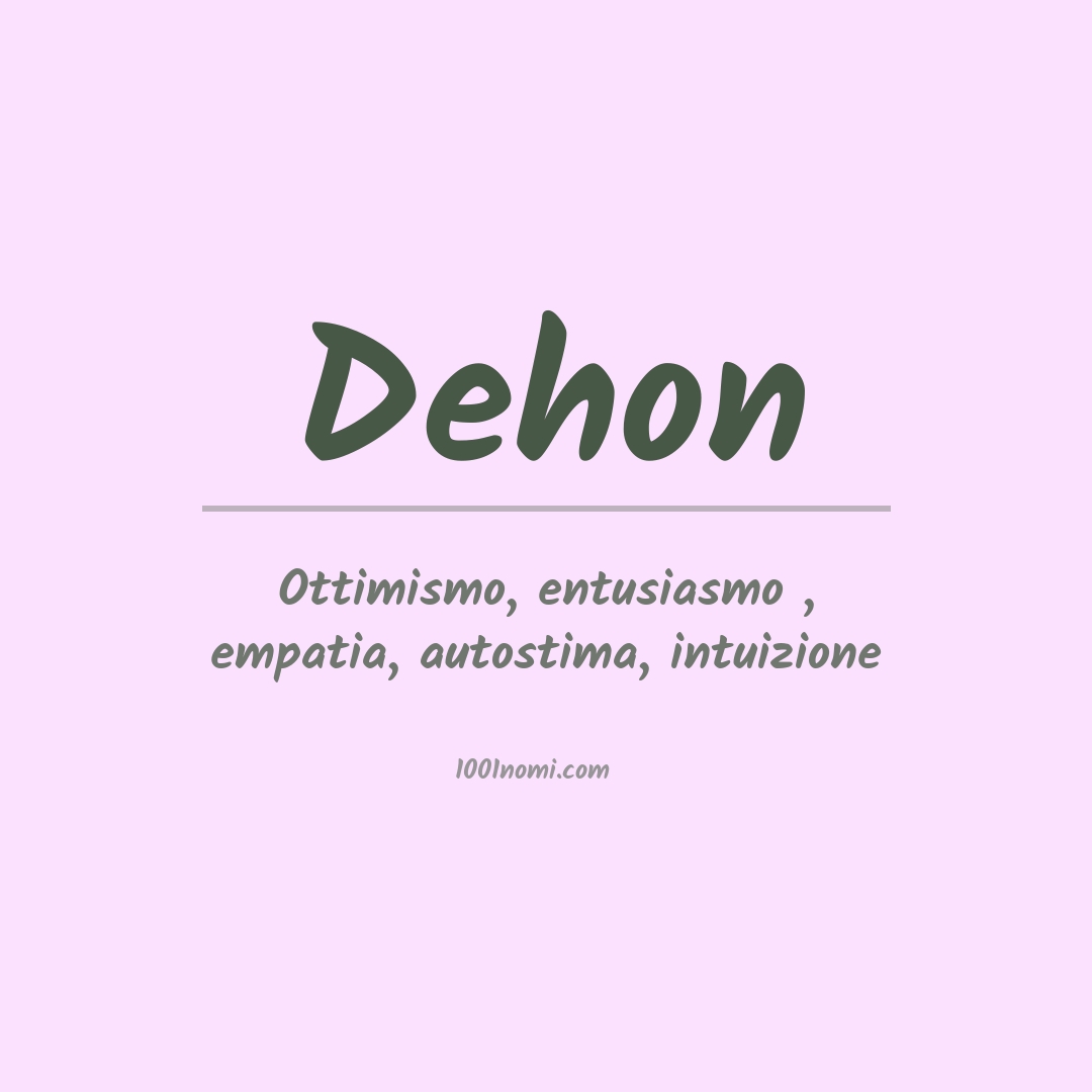 Significato del nome Dehon